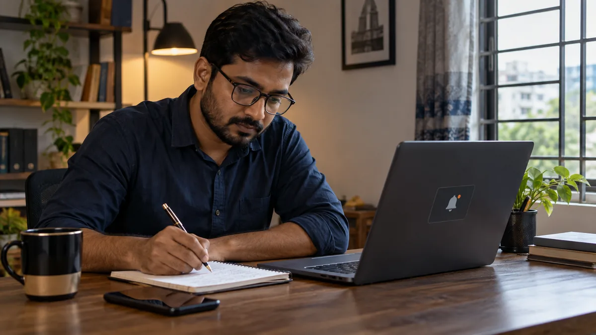 সহায়তার অনুরোধ পাঠানোর আগে প্রয়োজনীয় তথ্য লিখে রাখছেন একজন ব্যবহারকারী, প্রতীকী ছবি